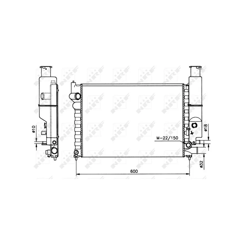 Radiateur, refroidissement du moteur NRF 58802