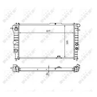 Radiateur, refroidissement du moteur NRF 58973