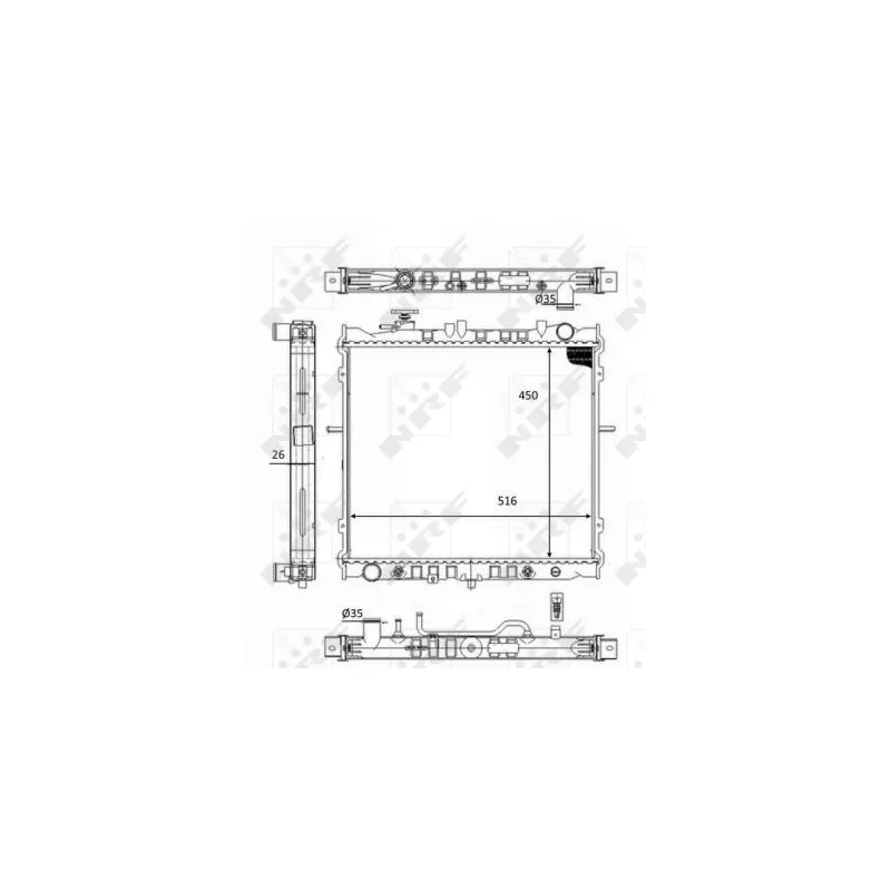 Radiateur, refroidissement du moteur NRF 59049