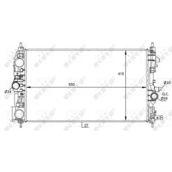 Radiateur, refroidissement du moteur NRF 59076