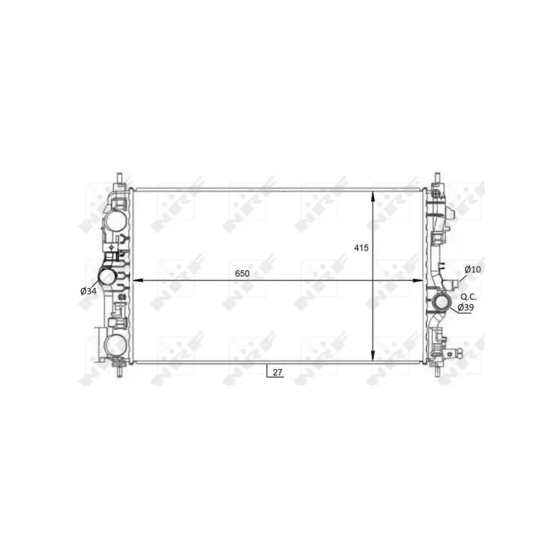 Radiateur, refroidissement du moteur NRF 59076