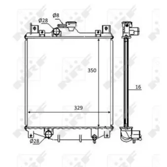 Radiateur, refroidissement du moteur NRF 59083
