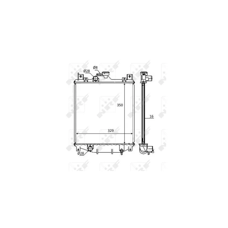 Radiateur, refroidissement du moteur NRF 59083