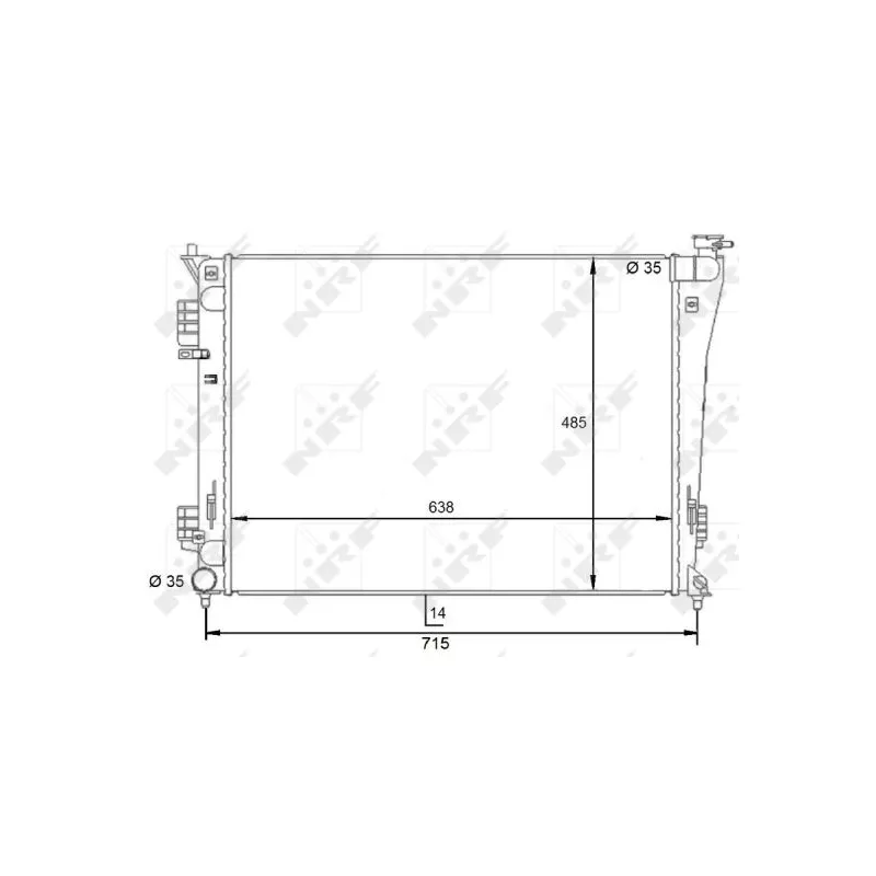 Radiateur, refroidissement du moteur NRF 59092