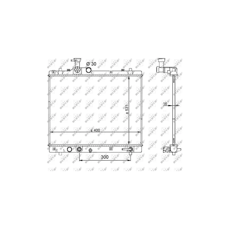 Radiateur, refroidissement du moteur NRF 59208