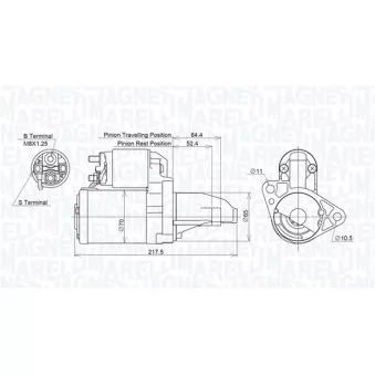 Démarreur MAGNETI MARELLI 063721452010