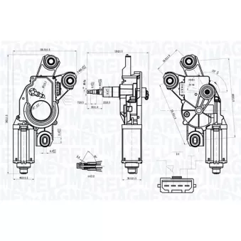 Moteur d'essuie-glace MAGNETI MARELLI 064070000010