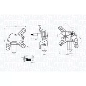 Moteur d'essuie-glace MAGNETI MARELLI 064070700010