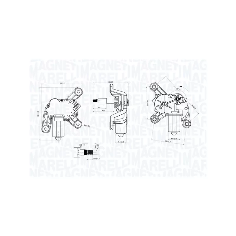 Moteur d'essuie-glace MAGNETI MARELLI 064070700010