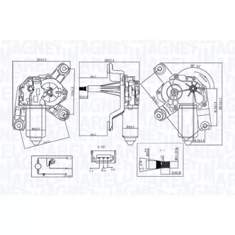 Moteur d'essuie-glace MAGNETI MARELLI 064070900010