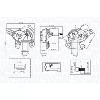 Moteur d'essuie-glace MAGNETI MARELLI 064071100010