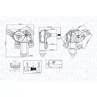 Moteur d'essuie-glace MAGNETI MARELLI 064071200010