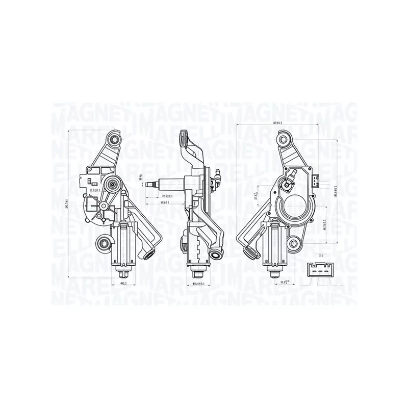 Moteur d'essuie-glace MAGNETI MARELLI 064072100010