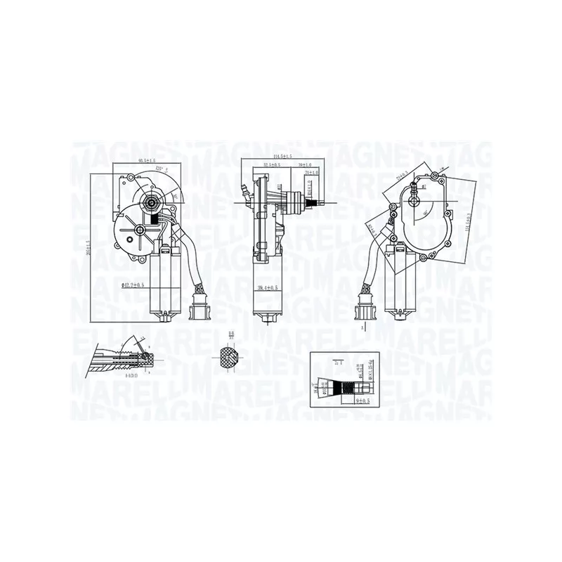 Moteur d'essuie-glace MAGNETI MARELLI 064072200010