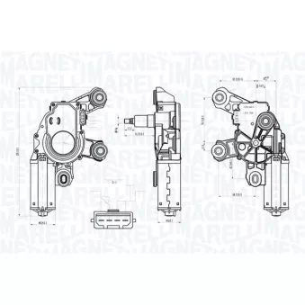 Moteur d'essuie-glace MAGNETI MARELLI 064072600010
