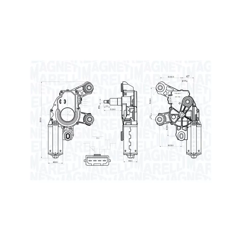 Moteur d'essuie-glace MAGNETI MARELLI 064072600010