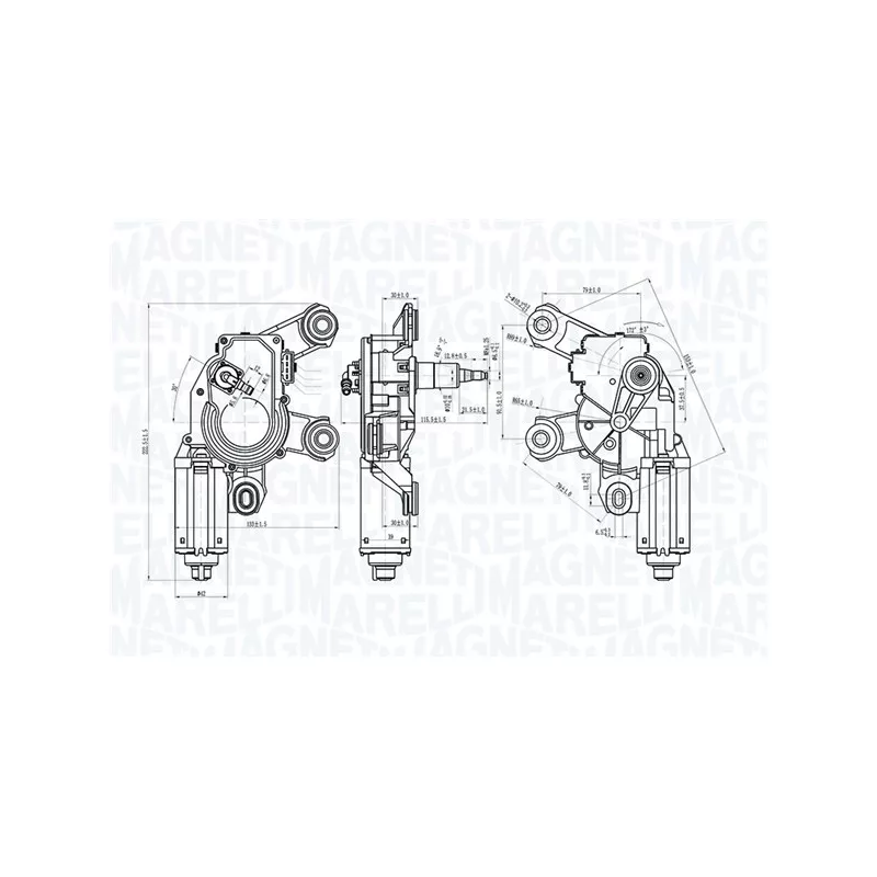Moteur d'essuie-glace MAGNETI MARELLI 064073000010