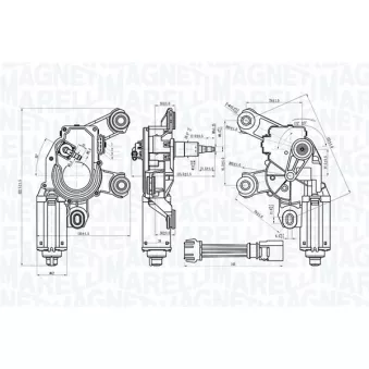 Moteur d'essuie-glace MAGNETI MARELLI 064073100010
