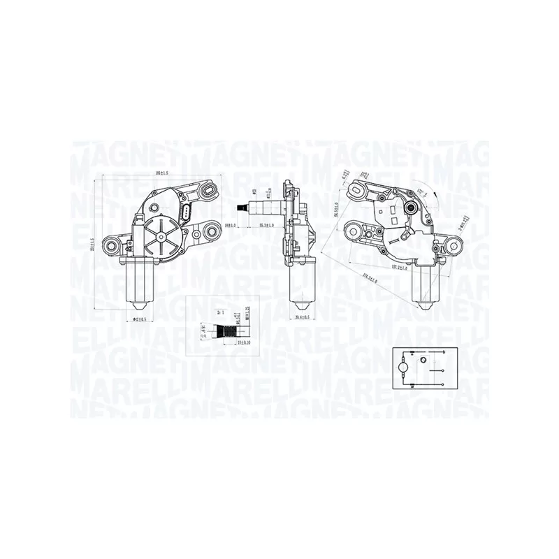 Moteur d'essuie-glace MAGNETI MARELLI 064073300010