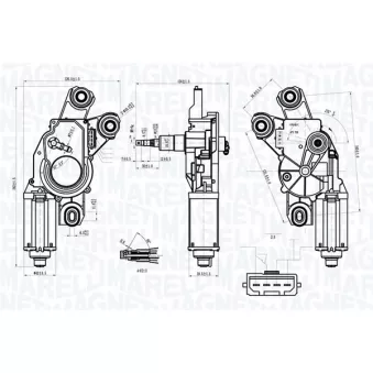 Moteur d'essuie-glace MAGNETI MARELLI 064073600010