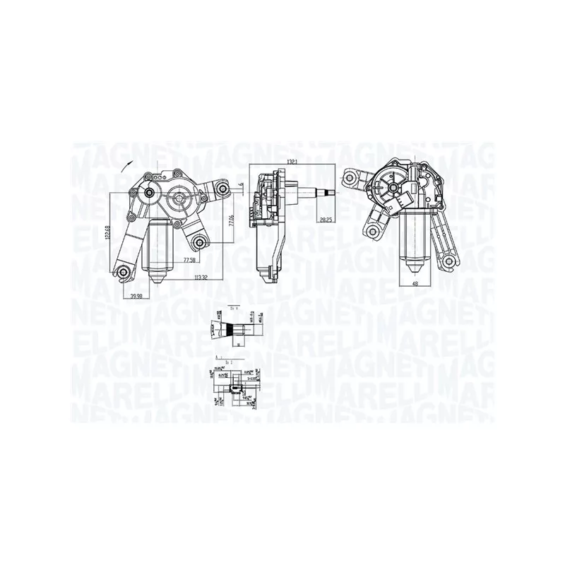 Moteur d'essuie-glace MAGNETI MARELLI 064073700010