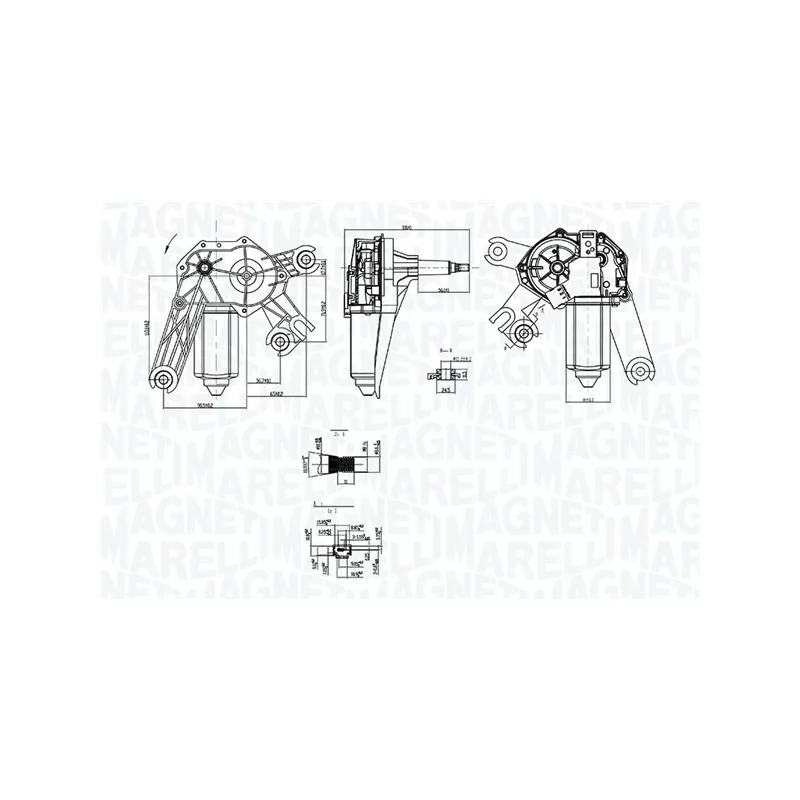 Moteur d'essuie-glace MAGNETI MARELLI 064073800010