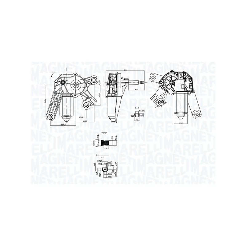 Moteur d'essuie-glace MAGNETI MARELLI 064073900010
