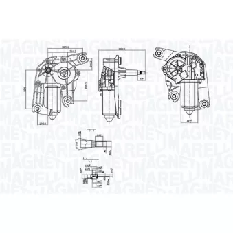 Moteur d'essuie-glace MAGNETI MARELLI 064074000010