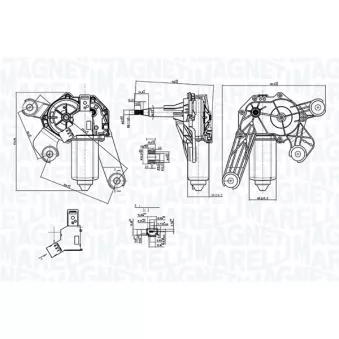 Moteur d'essuie-glace MAGNETI MARELLI 064074100010