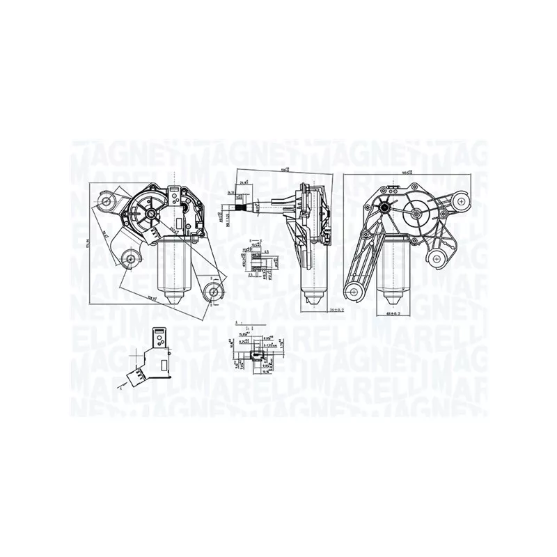 Moteur d'essuie-glace MAGNETI MARELLI 064074100010