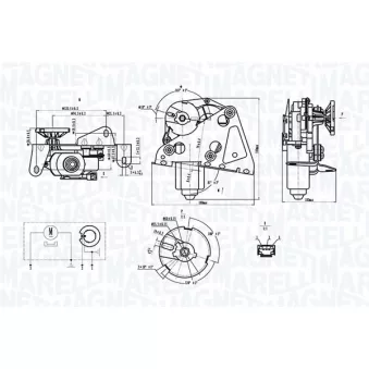 Moteur d'essuie-glace MAGNETI MARELLI 064074500010