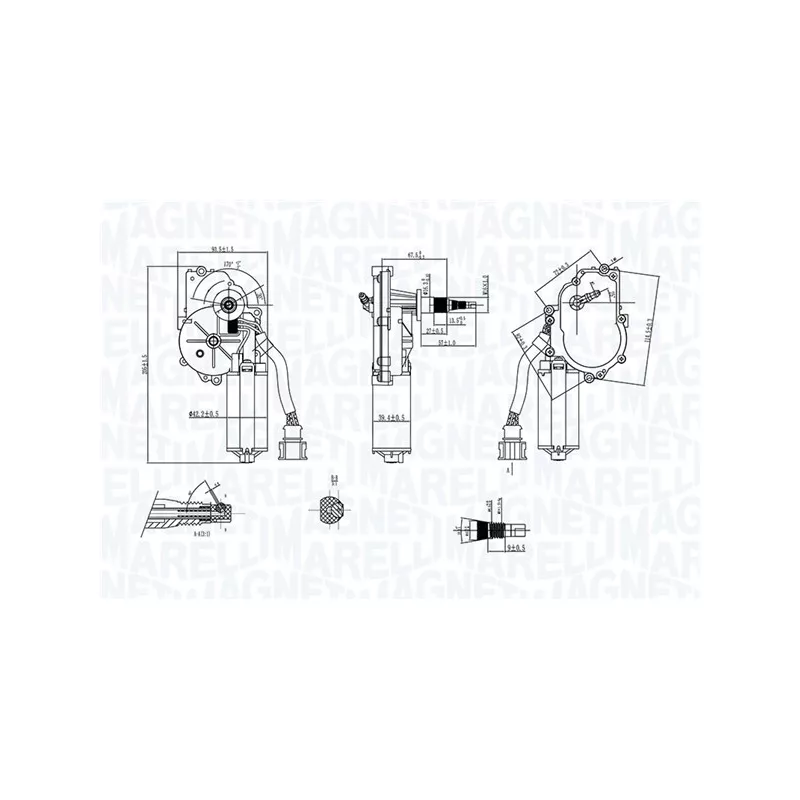 Moteur d'essuie-glace MAGNETI MARELLI 064074700010