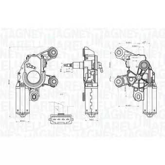 Moteur d'essuie-glace MAGNETI MARELLI 064074800010