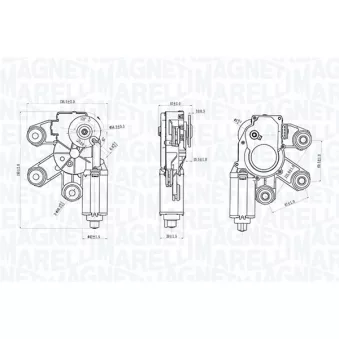 Moteur d'essuie-glace MAGNETI MARELLI 064074900010