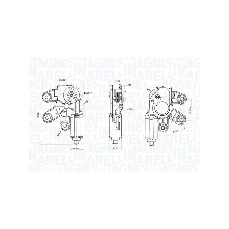 Moteur d'essuie-glace MAGNETI MARELLI 064074900010