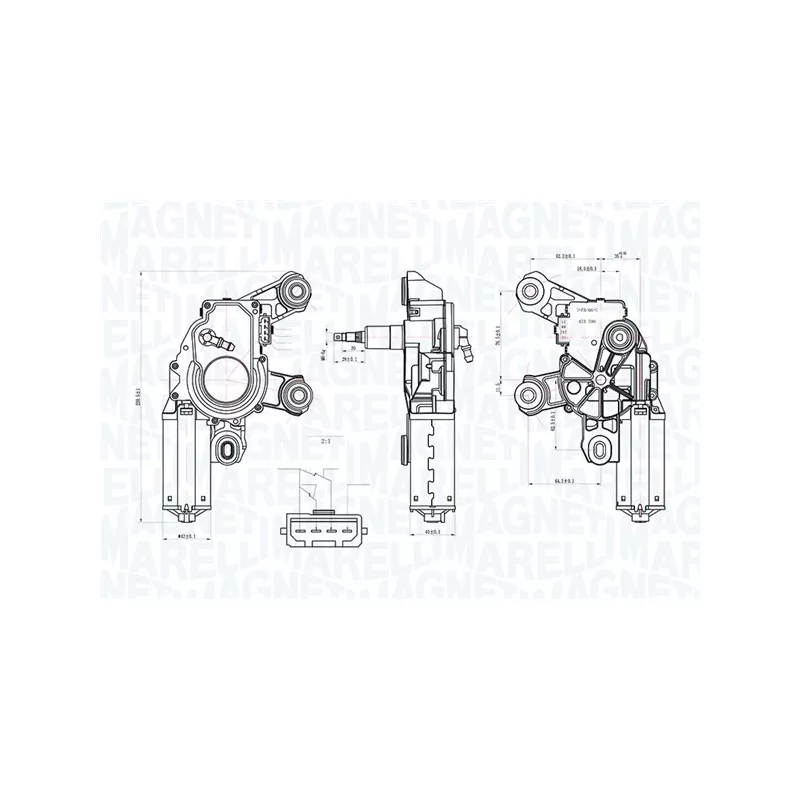 Moteur d'essuie-glace MAGNETI MARELLI 064075000010