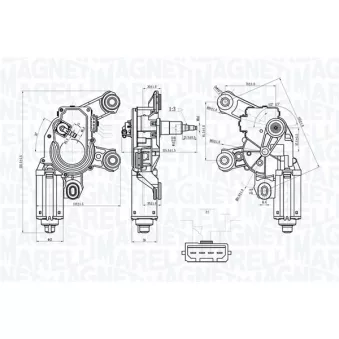 Moteur d'essuie-glace MAGNETI MARELLI 064075300010