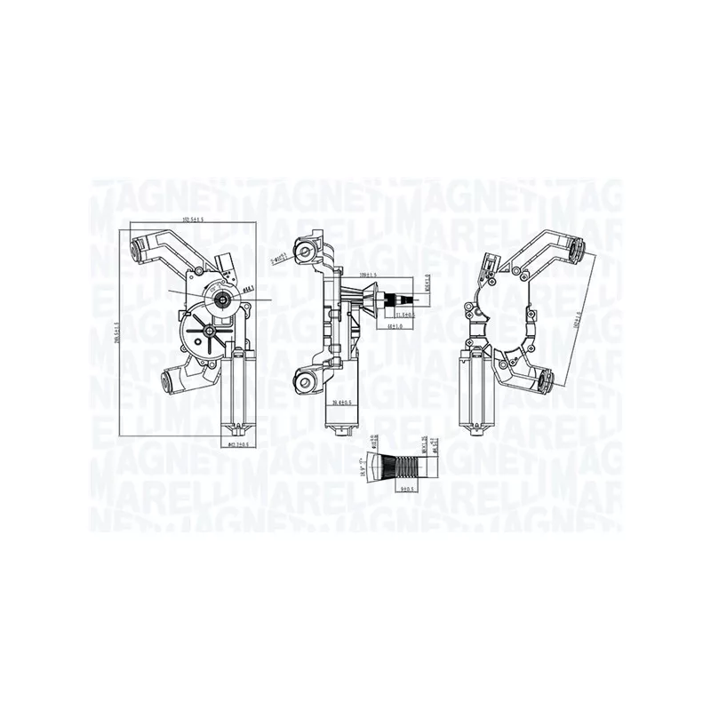 Moteur d'essuie-glace MAGNETI MARELLI 064075900010