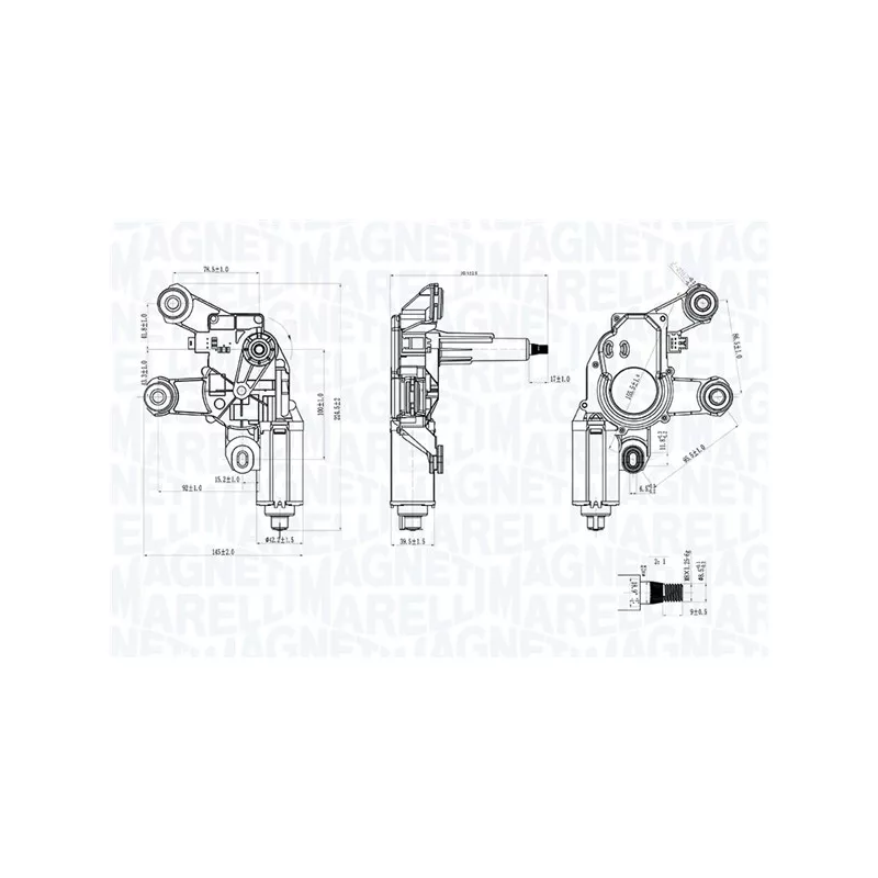 Moteur d'essuie-glace MAGNETI MARELLI 064076000010