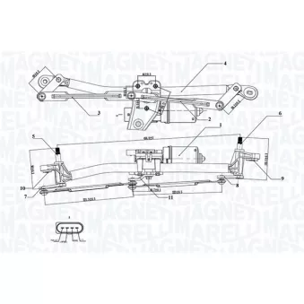 Système de nettoyage des vitres MAGNETI MARELLI 064351735010