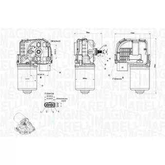 Moteur d'essuie-glace MAGNETI MARELLI 064375800010