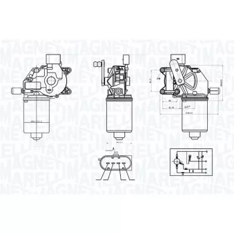 Moteur d'essuie-glace MAGNETI MARELLI 064376700010