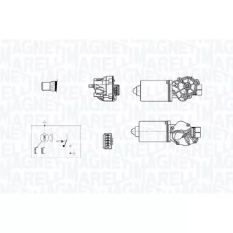 Moteur d'essuie-glace MAGNETI MARELLI 064378700010