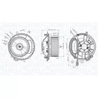 Pulseur d'air habitacle MAGNETI MARELLI 069412777010