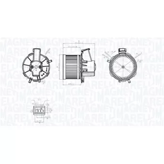 Pulseur d'air habitacle MAGNETI MARELLI 069412778010