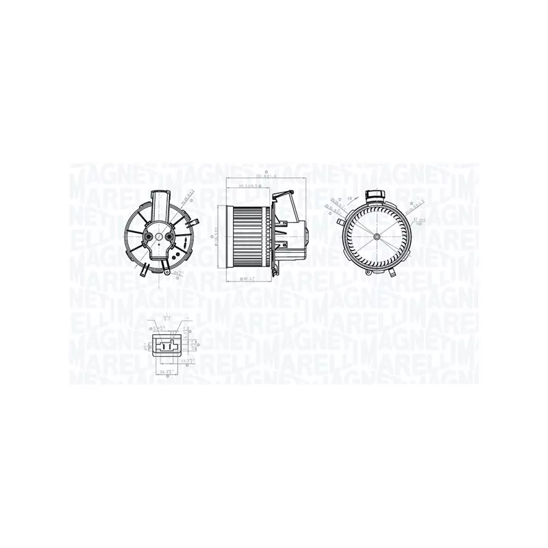 Pulseur d'air habitacle MAGNETI MARELLI 069412778010