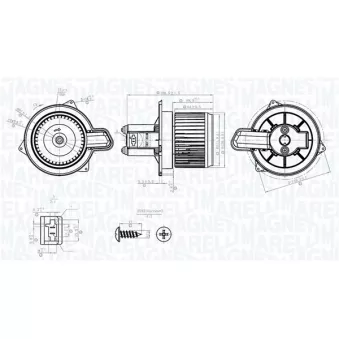 Pulseur d'air habitacle MAGNETI MARELLI 069412781010