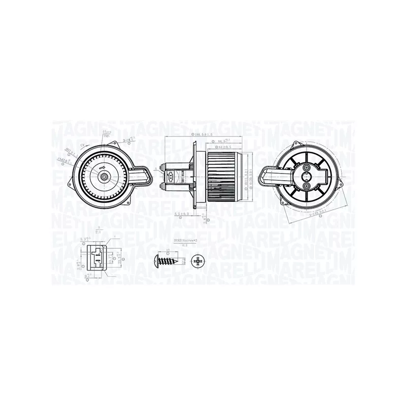 Pulseur d'air habitacle MAGNETI MARELLI 069412781010