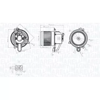 Pulseur d'air habitacle MAGNETI MARELLI 069412783010