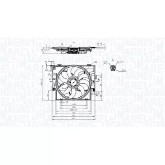 Ventilateur, refroidissement du moteur MAGNETI MARELLI 069422829010